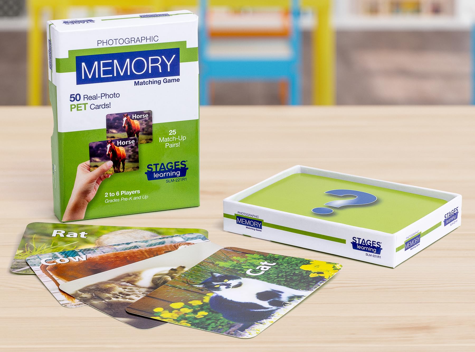Pets Memory Card Game from The Makers of Language Builder with Real Photo Images