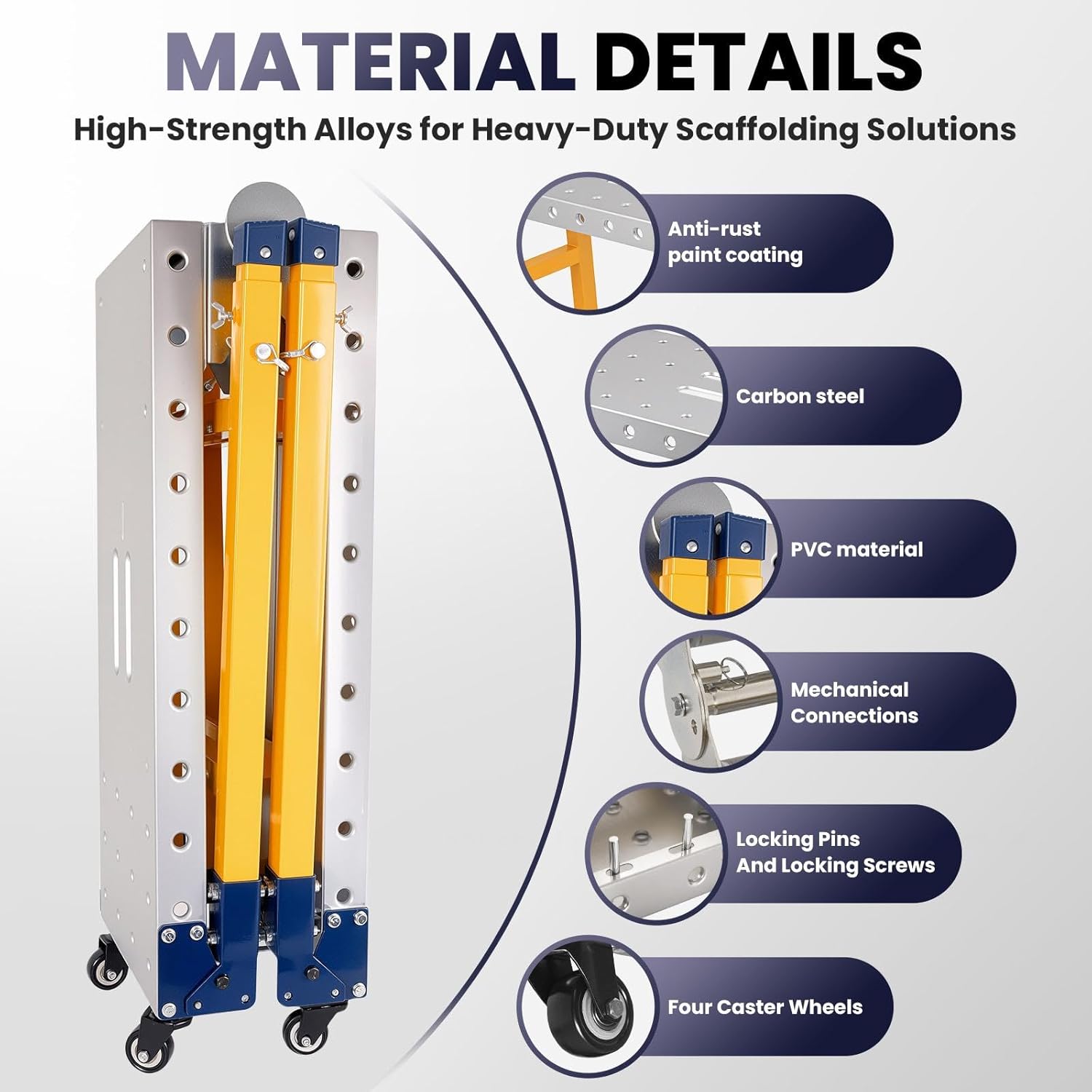 1100 LBS Heavy Duty Work Platform with 65" L X 12" W Welding Table Top, Alloy Steel Welding Table, 29-48" Height Adjustable Workbench, Foldable Work Bench with 360° Wheel for Welding Cart Painting