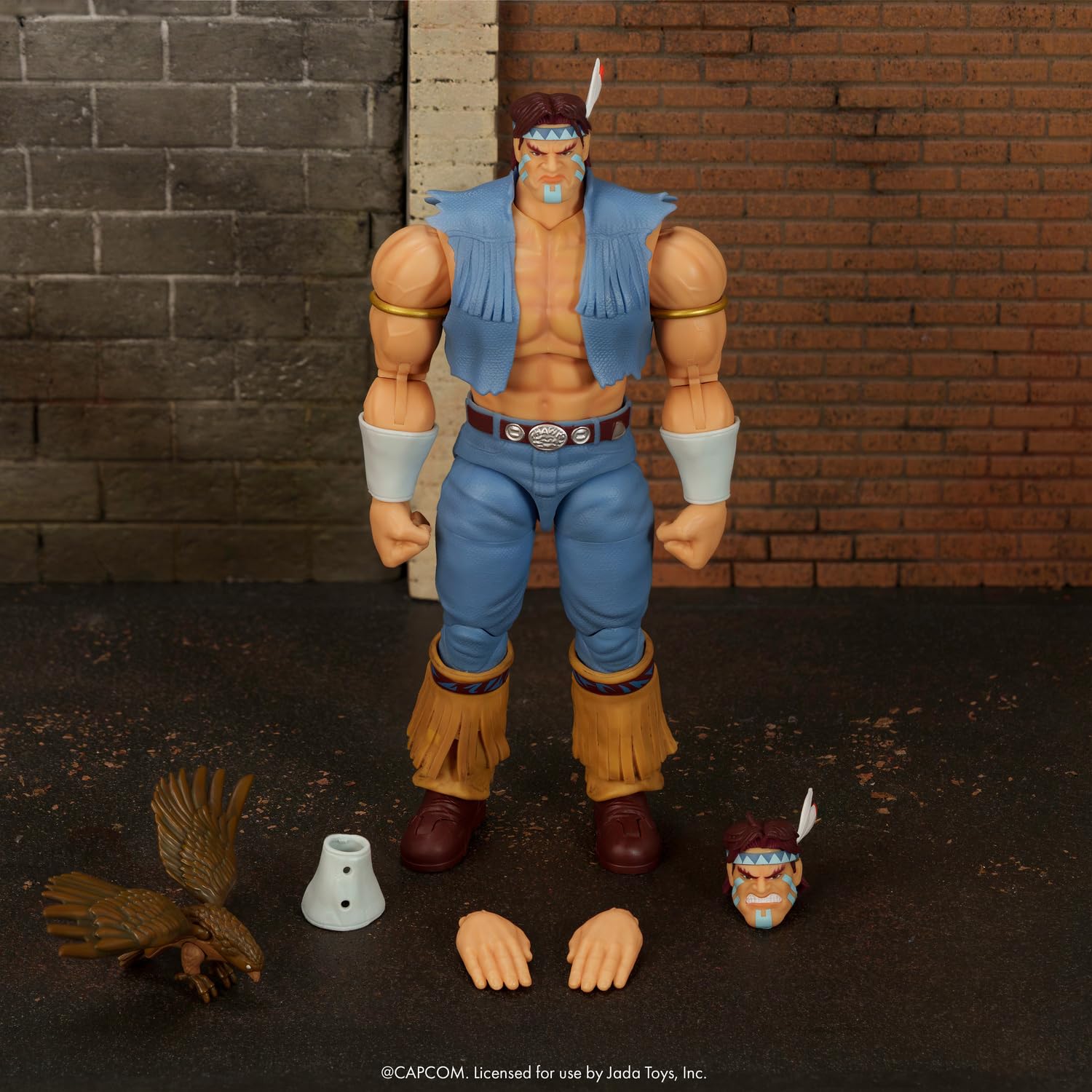Jada Street Fighter II Figur T. Hawk, 17 cm, mit austauschbarem Zubehör, Sammelfigur Capcom, ab 13 Jahren (9335739314R00)