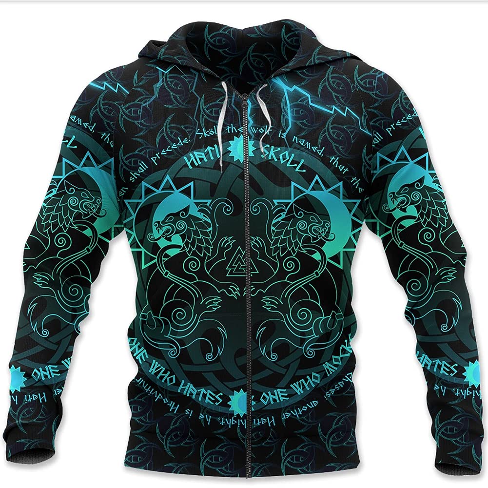 Sweat Viking homme arbre de vie pour un style biker décontracté en XL
