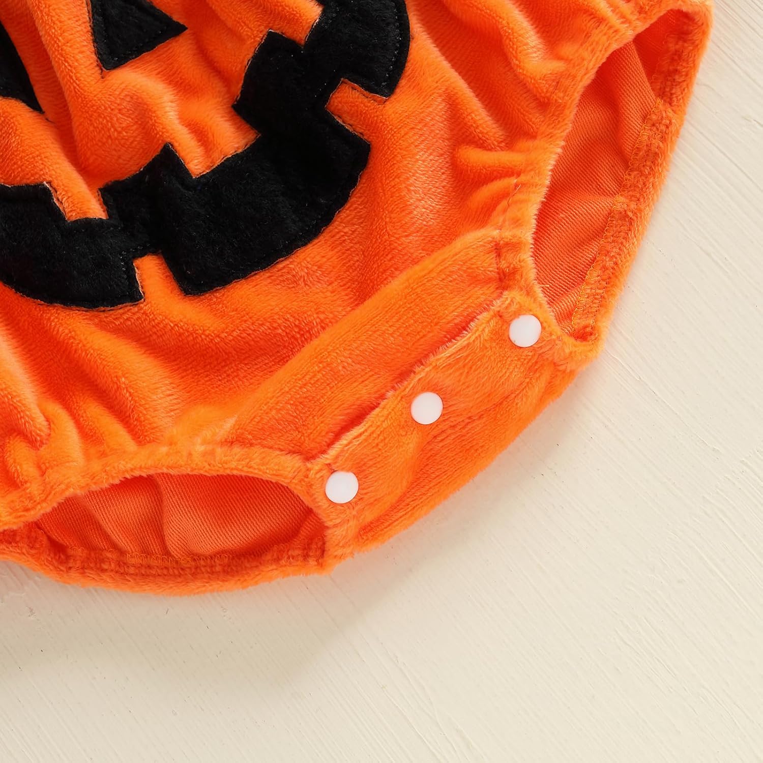 Lamuusaa Newborn Baby Girl Halloween Outfit Long Sleeve Spooky Embroidery Romper Pumpkin Bodysuit Headband Halloween Clothes - Image 5
