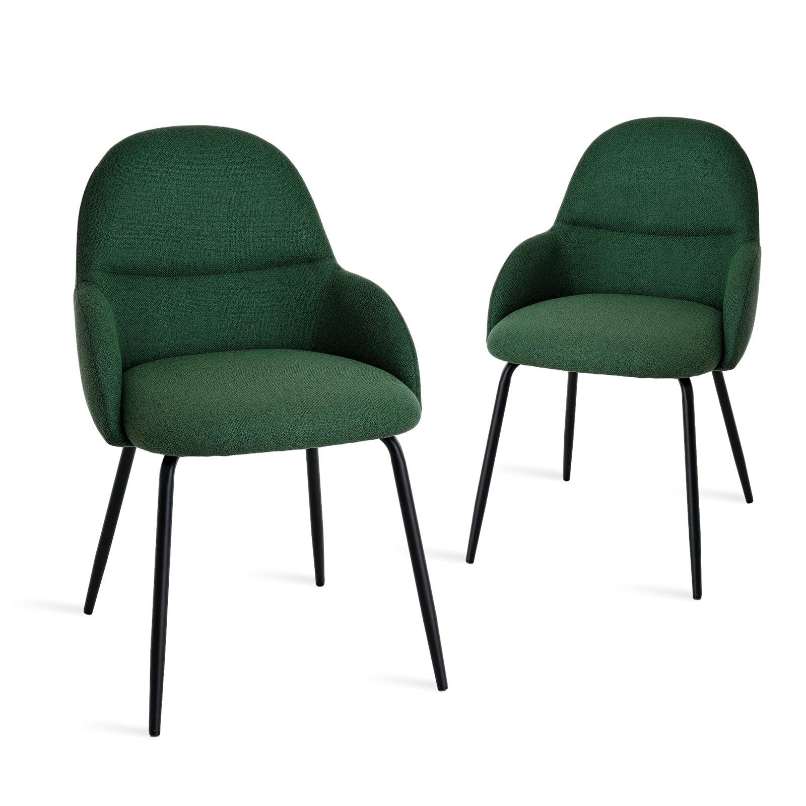 Goeurvant Esszimmerstühle mit Armlehne – Gepolsterter Küchenstuhl mit Erhöhter Rückenlehne und Breiter Sitzfläche,Modernes Design für Wohnzimmer,Schlafzimmer oder Essbereich