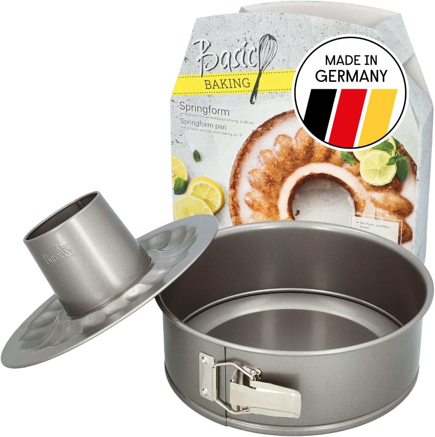 Zenker Springform Flach- und Rohrboden Ø 24 cm Backform mit 2 Böden ...