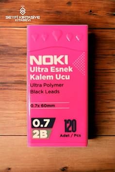 Noki Ultra Esnek Kalem Ucu, 0.7 mm, 2B, Siyah, 20 Adet