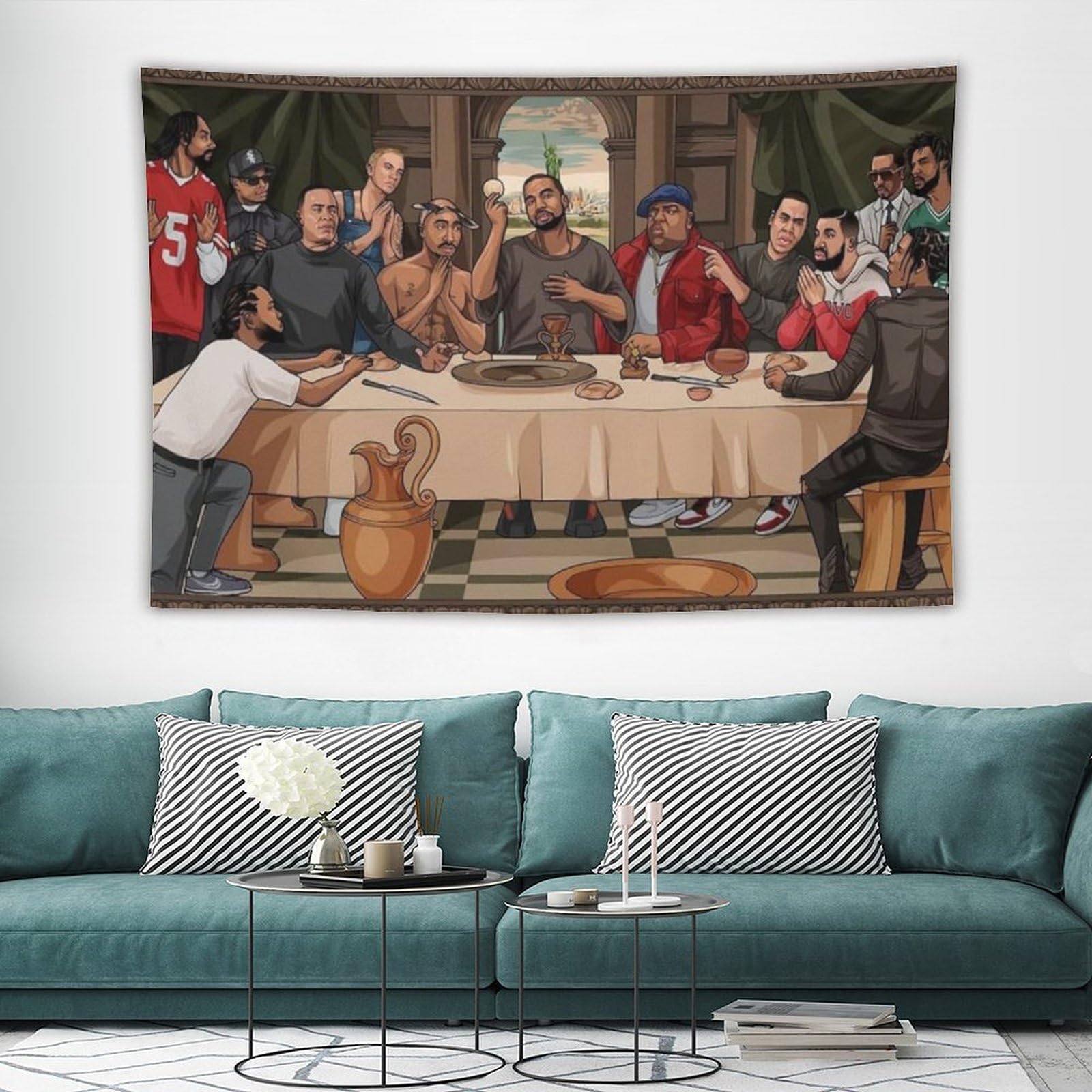Poster da parete con stampa di cantante rap hip hop con stelle (33), decorazione artistica da parete per camera da letto e soggiorno, 152,4 x 228,6 cm