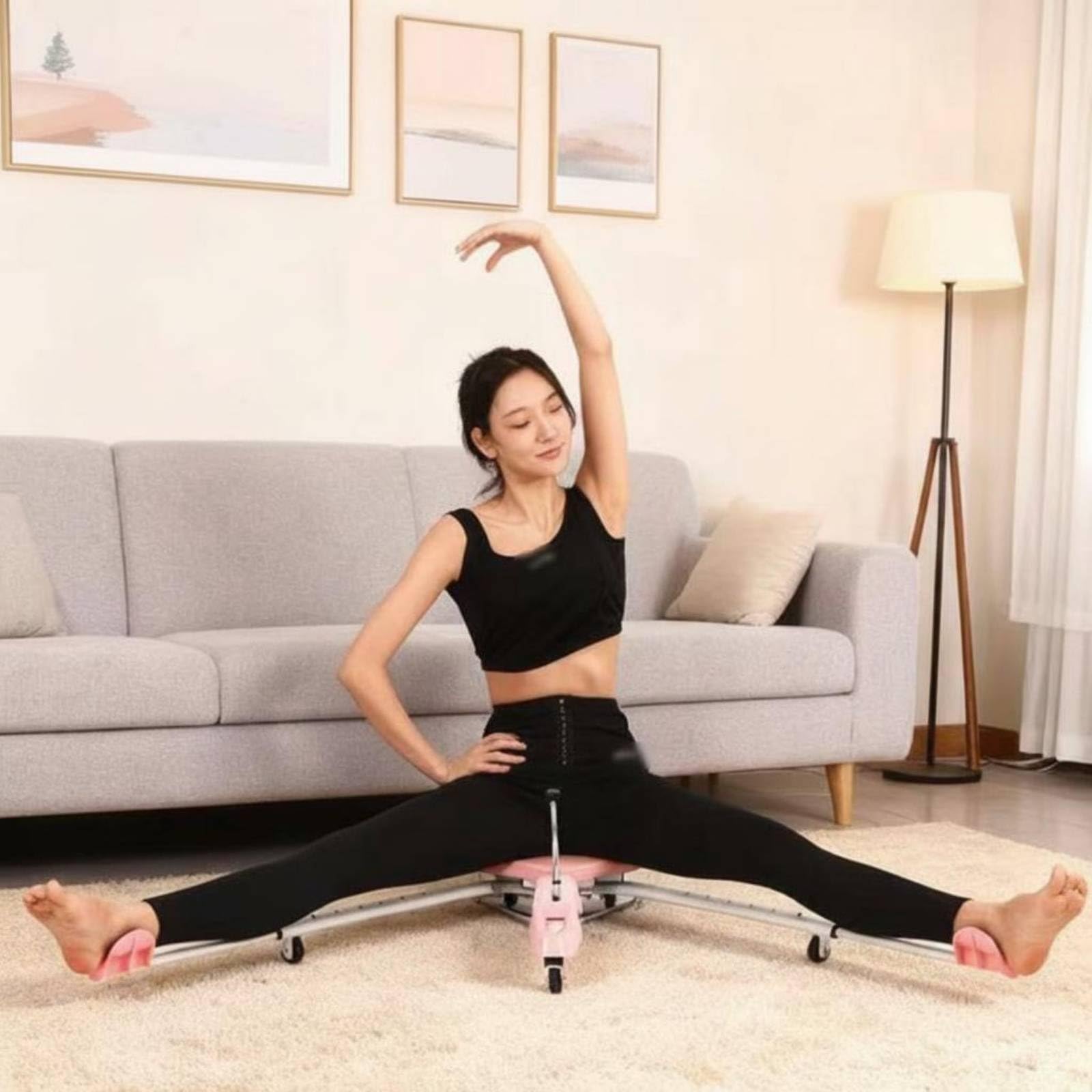 Baoblaze Leg Stretching Allungatore Gambe Macchina Spaccate Attrezzo Flessibilità Regolazione Continua Supporto Ergonomico capacità di Carico 150 kg Adatto per