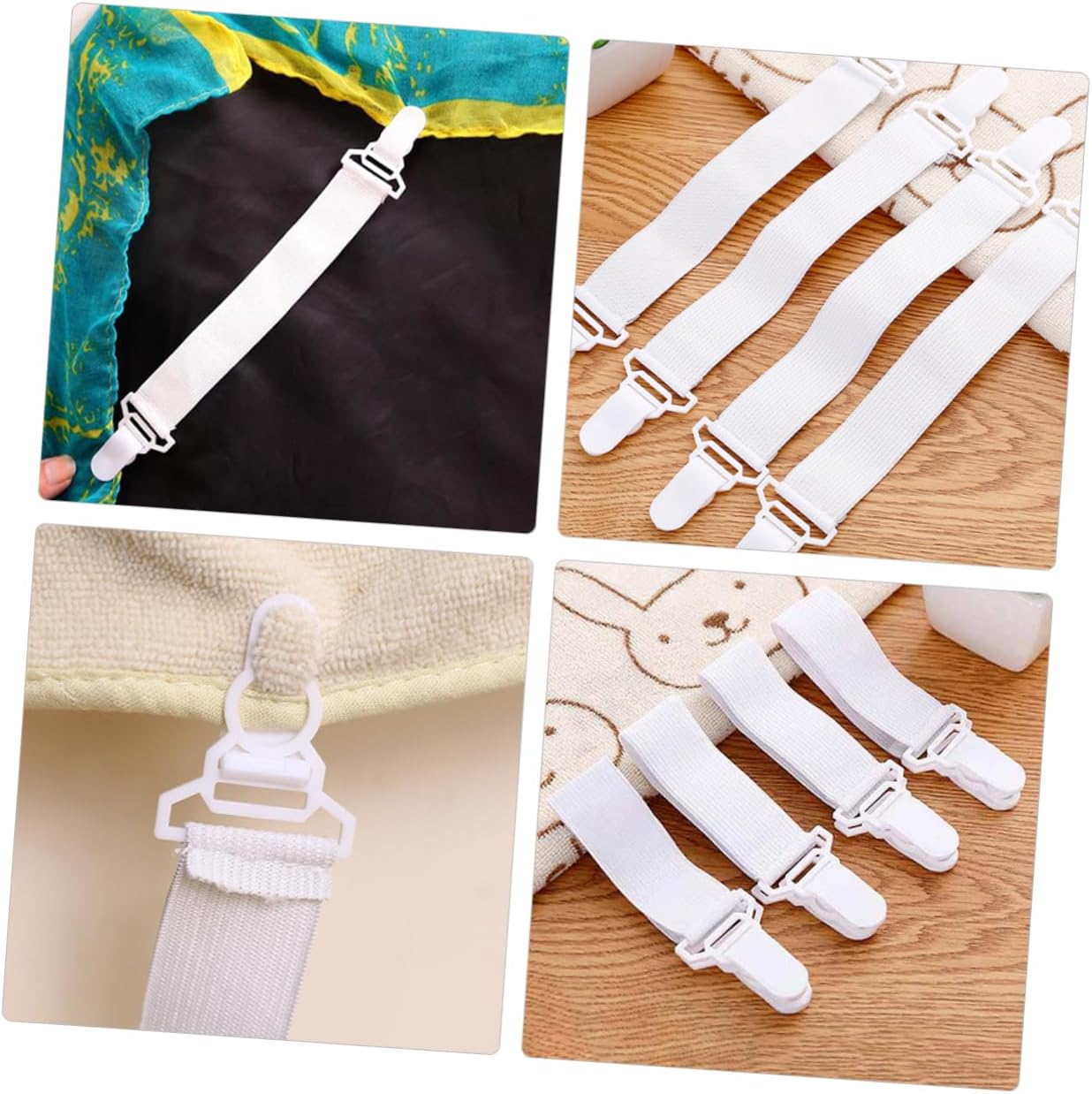 20pcs Adjustable Bed Sheet Clips Secure Fitted and Flat Mattress Fasteners for Non-Slip Bedding Multi-Functional Straps for Comforters and Covers