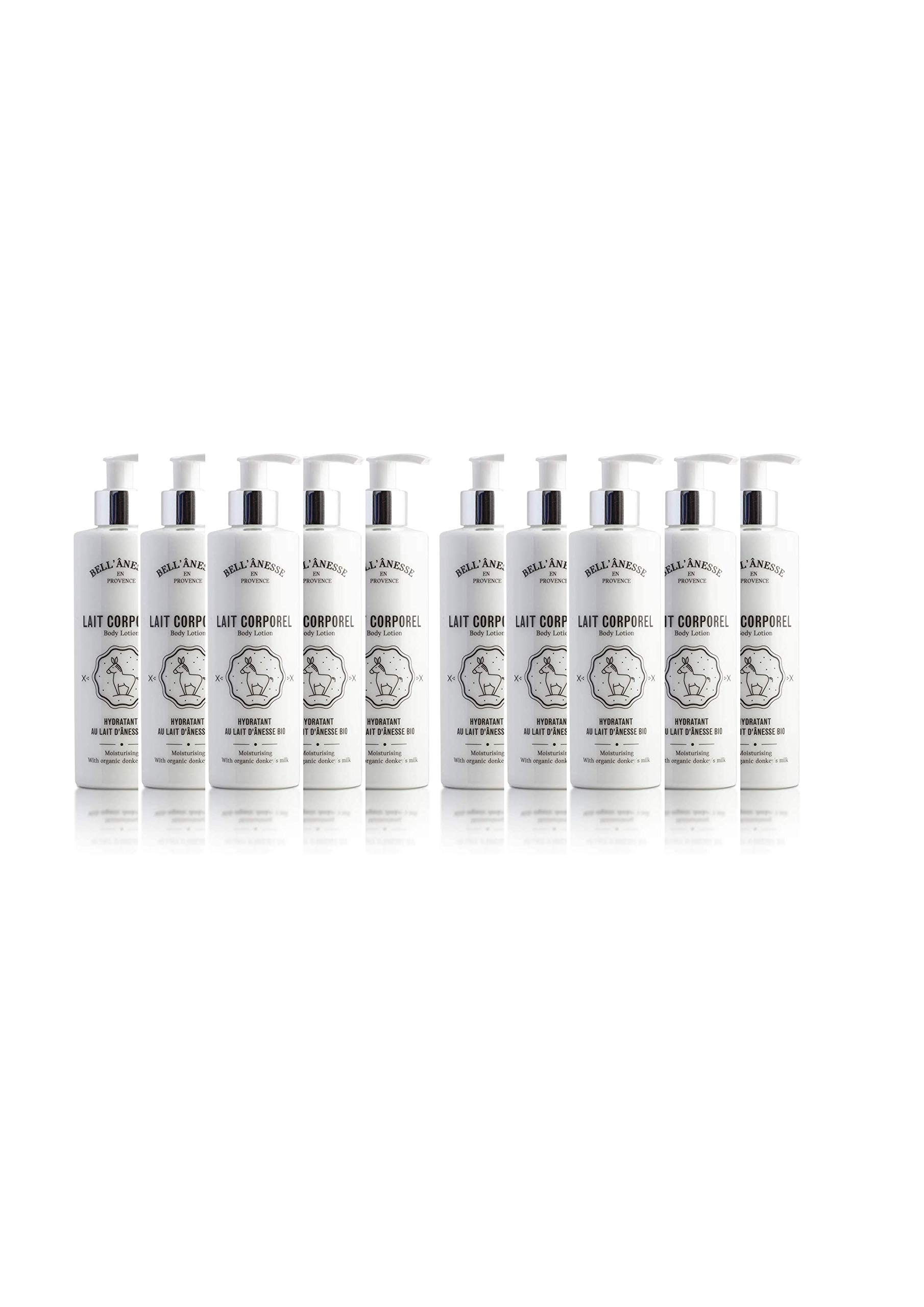 La Bell' Anesse - Lait Corporel au Lait d'Ânesse Bio - Lot de 10 Flacons de 250ml - Label Provence Nature
