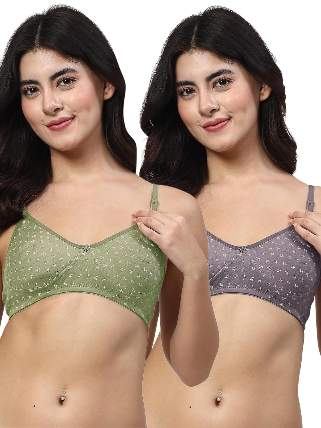 Lily Brown, Green Women’s Seamless Non-Padded T-Shirt Bra Lily Brown, Green Women’s Seamless Non-Padded T-Shirt Bra