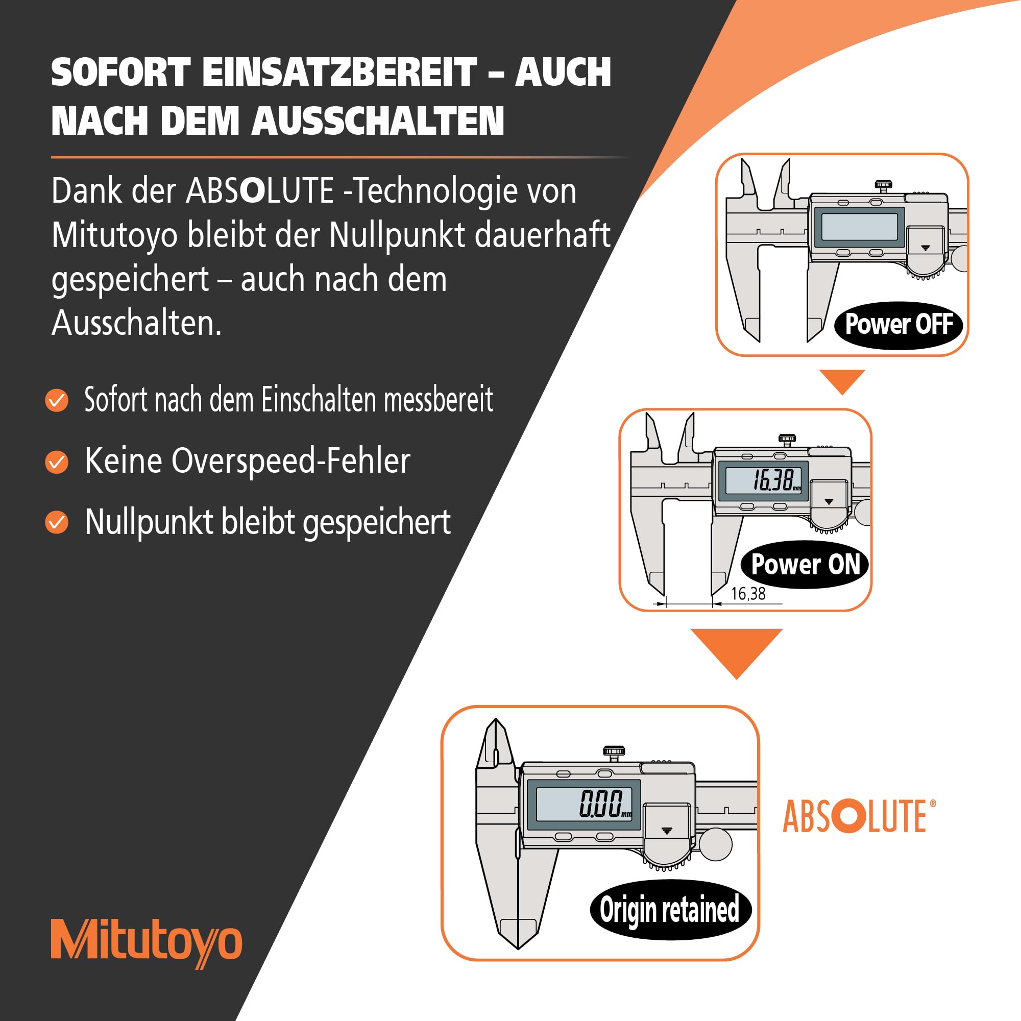 Mitutoyo 500-172-30 Digimatic ABS AOS Messschieber