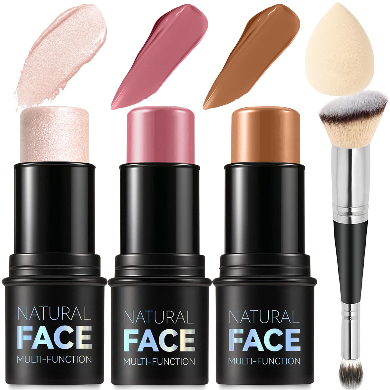 Contour Stick Makeup Kit - Blush, Bronzer & Highlighter -10 Contour Stick Makeup Kit - Blush, Bronzer & Highlighter -10