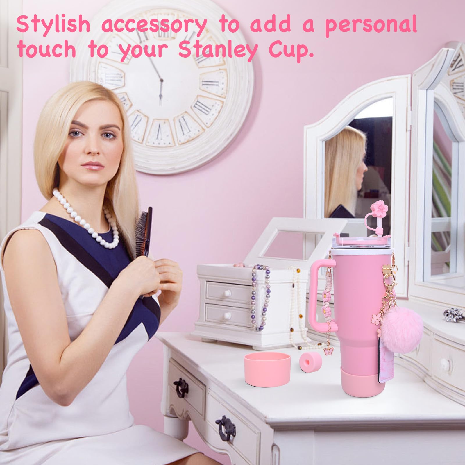 Accessoires De Tasse Pour Stanley Cup, Lot De 9 Pailles Et De Brosses