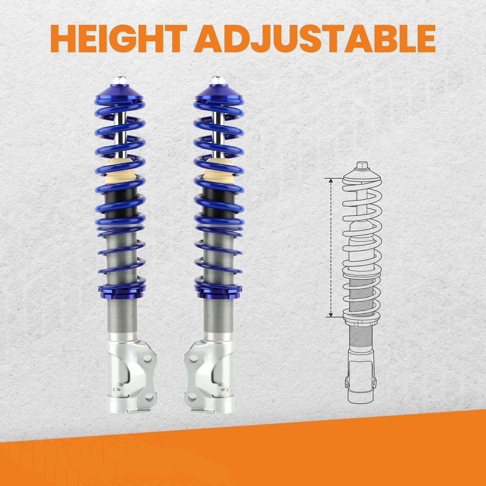 Ammortizzatore ad aria Kit Di Abbassamento Con Ammortizzatori Coilover Da 4 Pezzi Per Golf Per MK2 MK3 84-00 Per VW Per Jetta 84-98 Ammortizzatori Auto