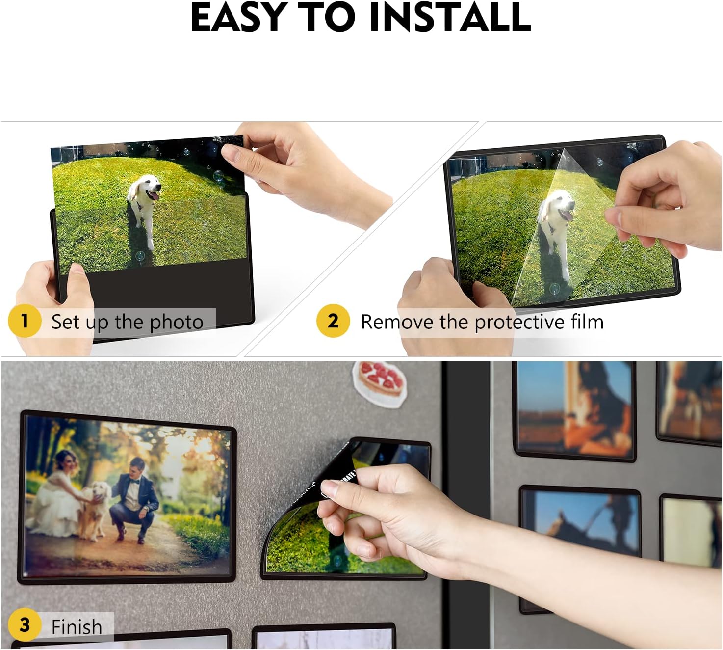 Magicfly Magnetic Photo Frame, Pack of 30, Fits 4 X 6 Inch Photos