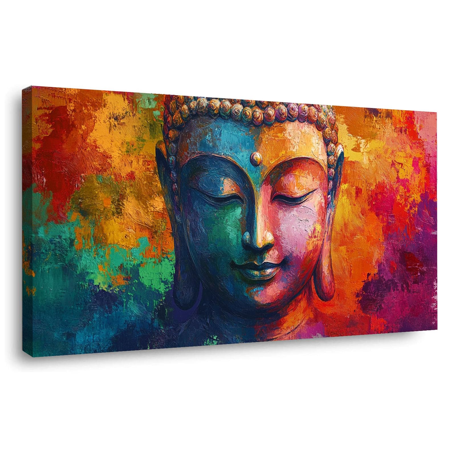 JosuE cuadros Lienzo Zen para pared Retro Árbol Pintura Imagen Cuadros Decoracion Salon Comedor Pasillo（Turquesa 98-40x80cm Enmarcado
