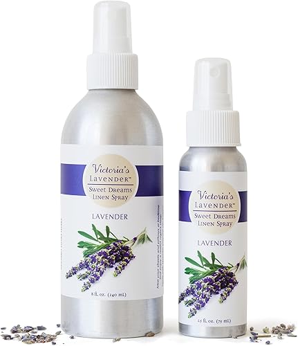 Victoria's Lavender Pillow and Linen Spray - Aceite esencial de lavanda, espray de lavanda, espray de almohada, spray de niebla de almohada, hecho a