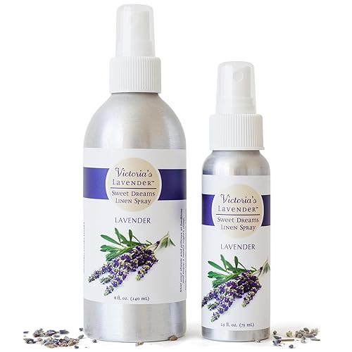 Victoria's Lavender Pillow and Linen Spray - Aceite esencial de lavanda, espray de lavanda, espray de almohada, spray de niebla de almohada, hecho a