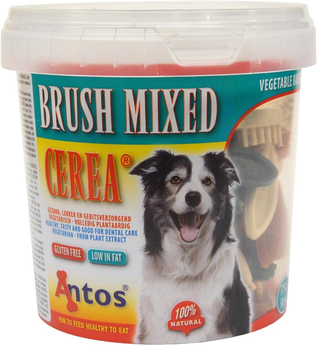 Cerea Brush Mixed Dental Care – Mini Vegetable Toothbrush Dog Treats - Dog Natural Dental Health