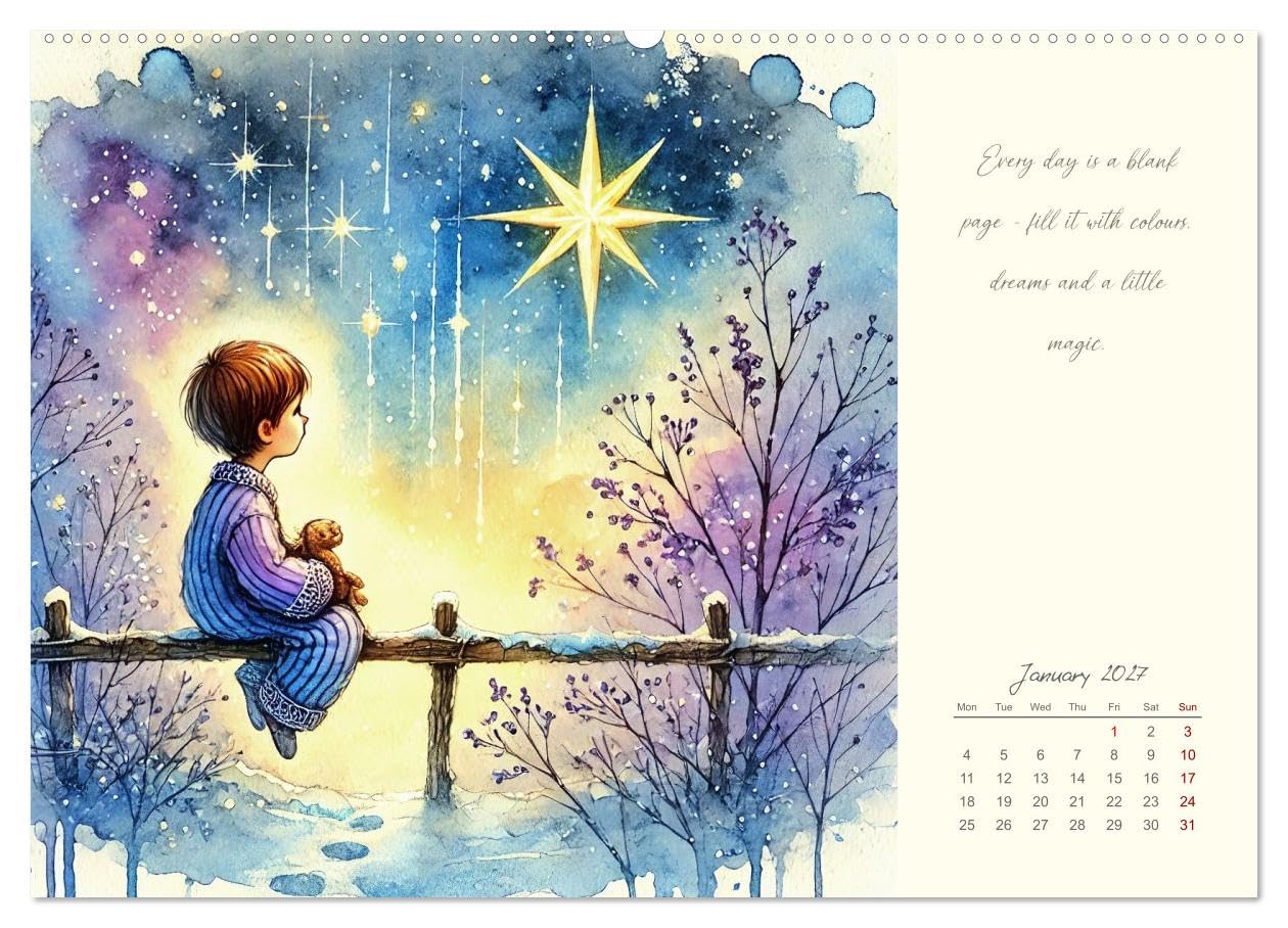 Magic with your inner child - 12 months full of wonder and joy (High Quality Premium Wall Calendar 2027 DIN A2 landscape),CALVENDO 12 Month Wall ... magical annual companion for your inner child