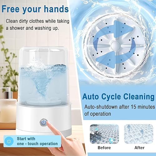 Miniatura 4 de Lavadora de ropa interior, mini lavadora portátil, mini lavadoras mejoradas 2025, lavadora inalámbrica recargable, taza de lavandería para brasier,
