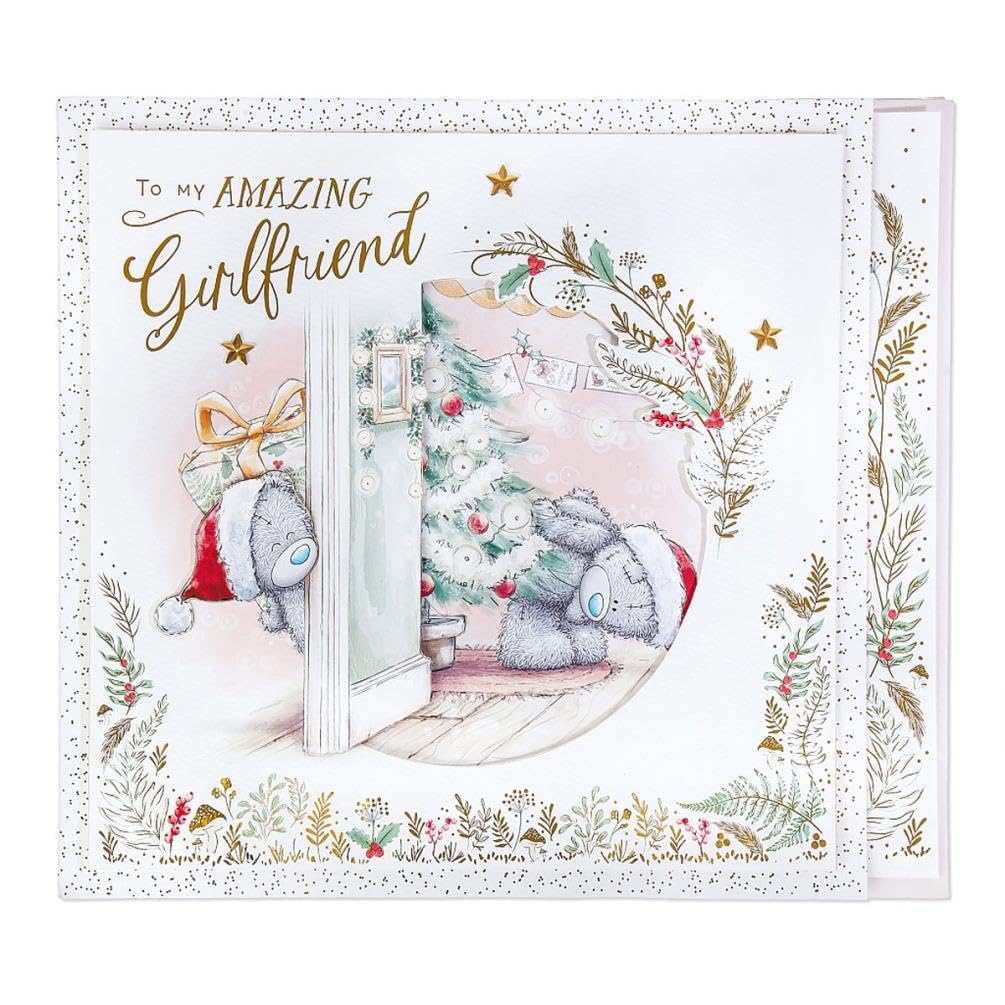 Me To You Bear Amazing Girlfriend Giant Boxed Christmas Card, grey, 14 x 12 inch