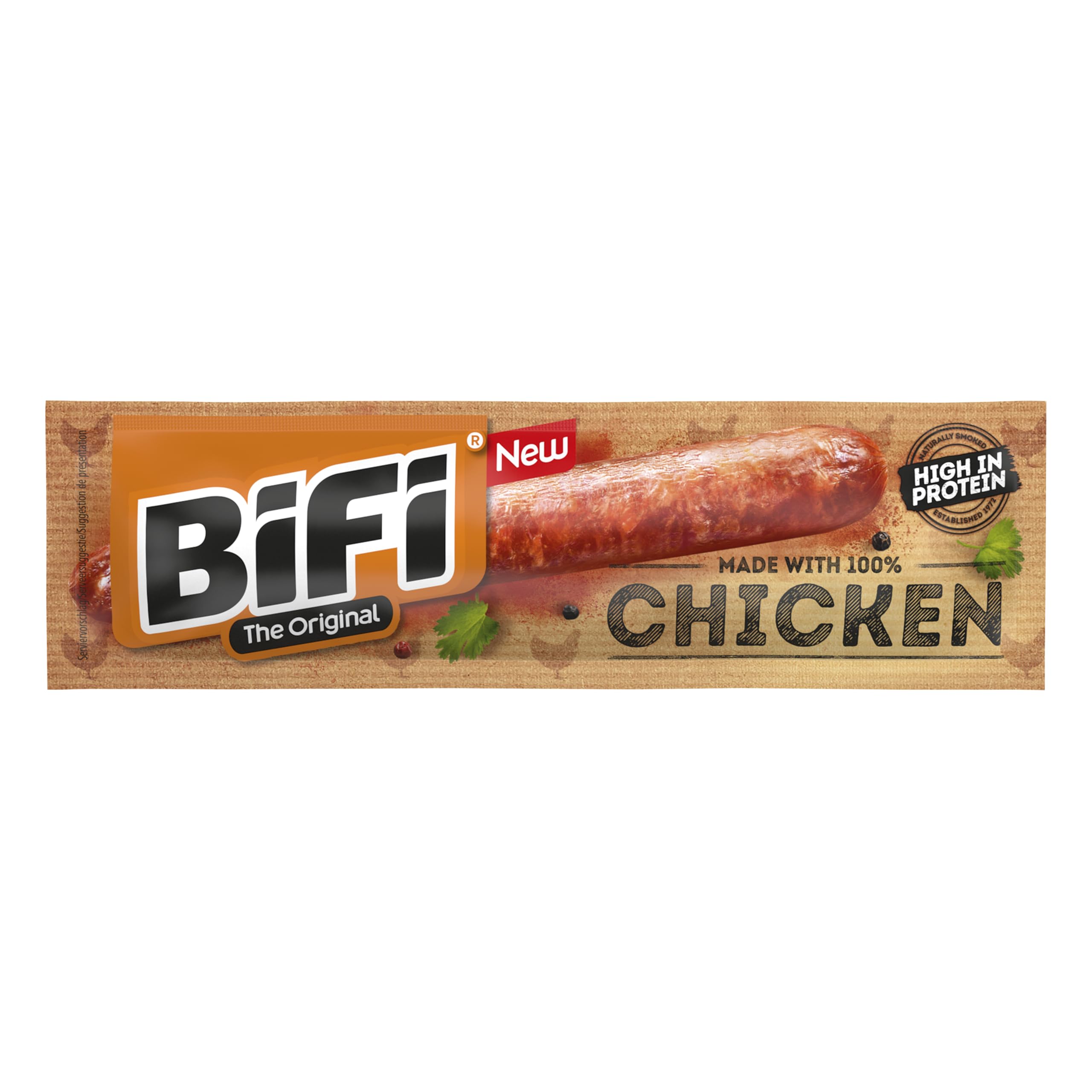 BiFi Chicken High Protein - 24er Pack (24 x 20g) - proteinreicher Hähnchen-Snack ohne Schwein - ideal für Sport und bewusste Ernährung - 100% Hähnchenfleisch - High Protein