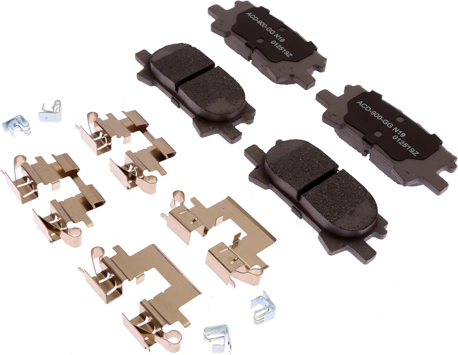 ACDelco Silver 14D996CHF1 (19387652) Ceramic Rear Disc Brake Pad Set with Clips