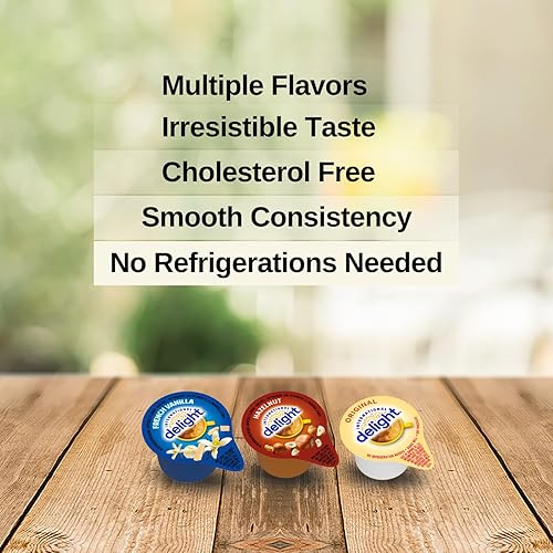 Miniatura 5 de Paquete variado de Coffee Creamer Singles  133 unidades total de 4 cremas saborizadas sin refrigeración, moca de menta, vainilla francesa, avellana,