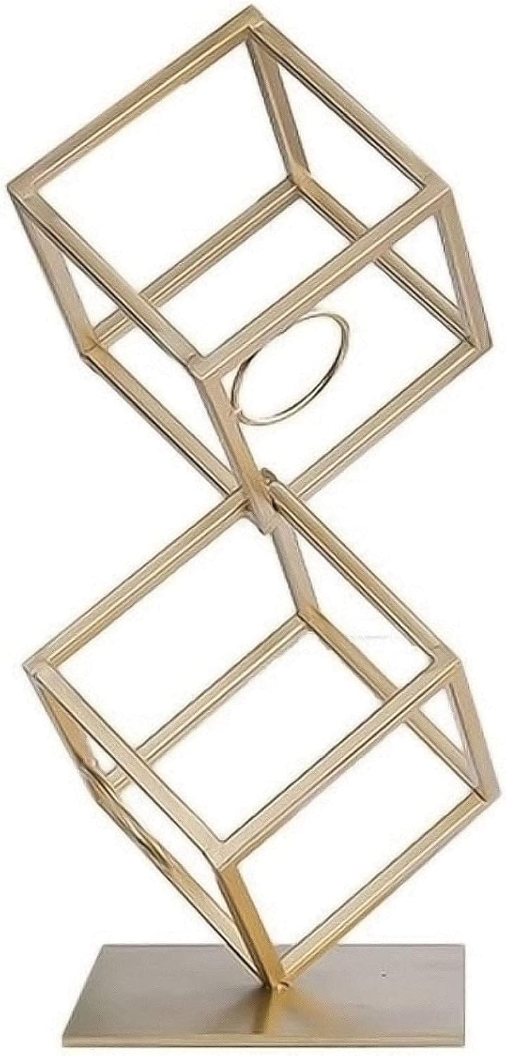 Creative Tabletop Wine Racks Geometry Structure Freestanding Wine Racks Cabinets Iron Spiral Bottles Holder Themed Gifts for Women