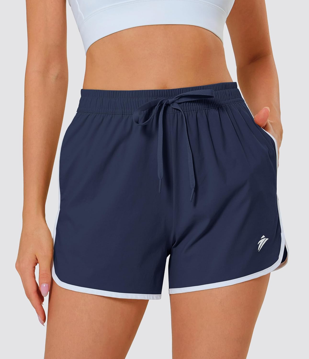 MAGCOMSEN Women's Athletic Shorts with Pockets Quick Dry Lightweight 3.5" Running Gym Workout Shorts Hiking Sport - Image 3