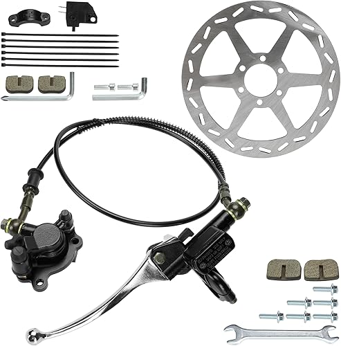 GREHUA Disco hidráulico actualizado freno de mano cilindro maestro pinza freno trasero disco disco rotor para 98cc 3.0HP Baja Hensim Doodle Bug DB30