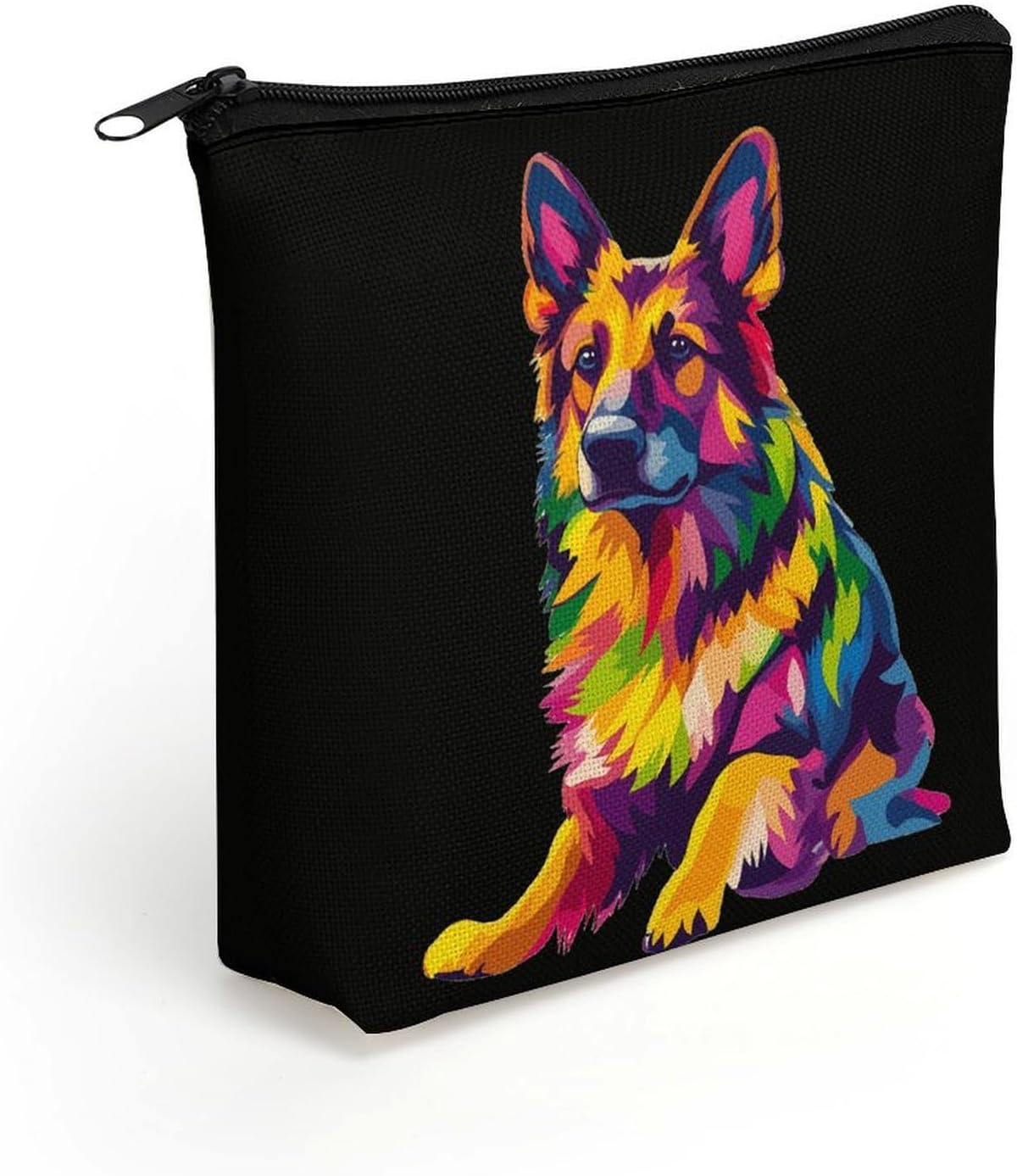 Colorful German Shepherd Makeup Bag for Women Cosmetic Bags Wallet Purse Make Up Pouch Organizer