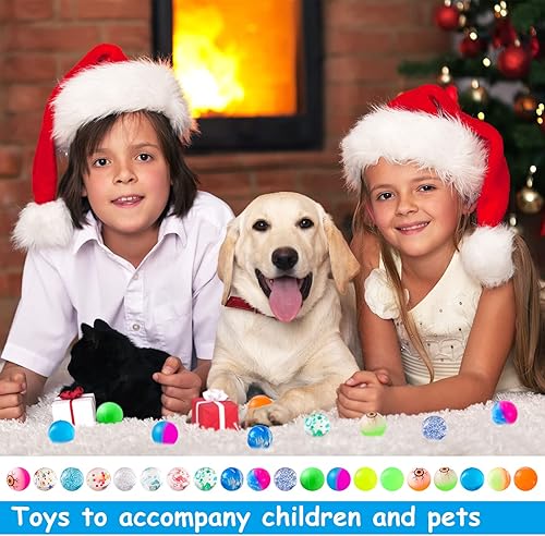 Miniatura 4 de Cindeer Paquete de 24 bolas interactivas de juguete para gatos de 1.25 pulgadas, para el regalo favorito de mascotas coloridas en interiores, con