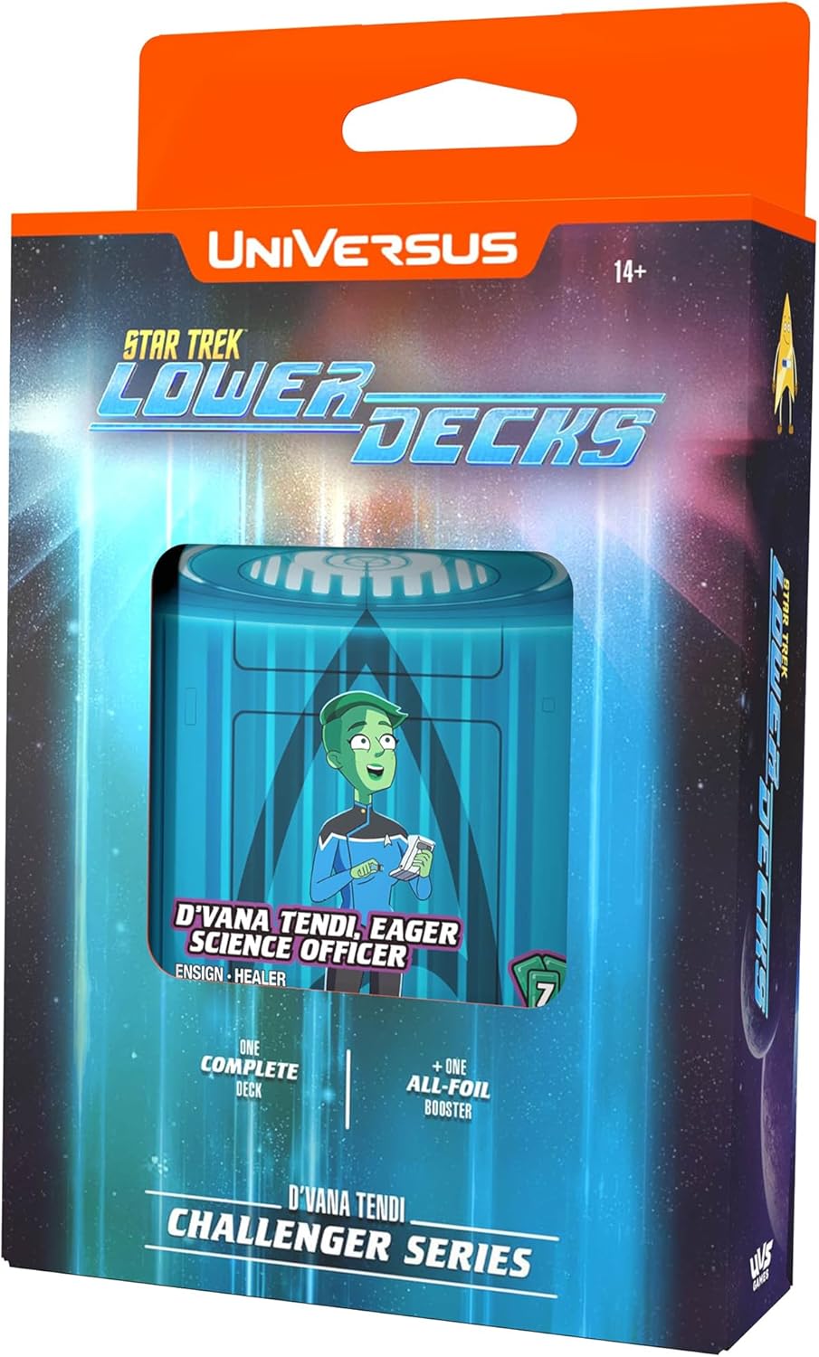UniVersus: Star Trek Lower Decks: Challenger Series - Tendi - 63 Cards, 2 Characters, Ready to Play Deck-Building Card Game, 6 Foil/Alt Art Cards