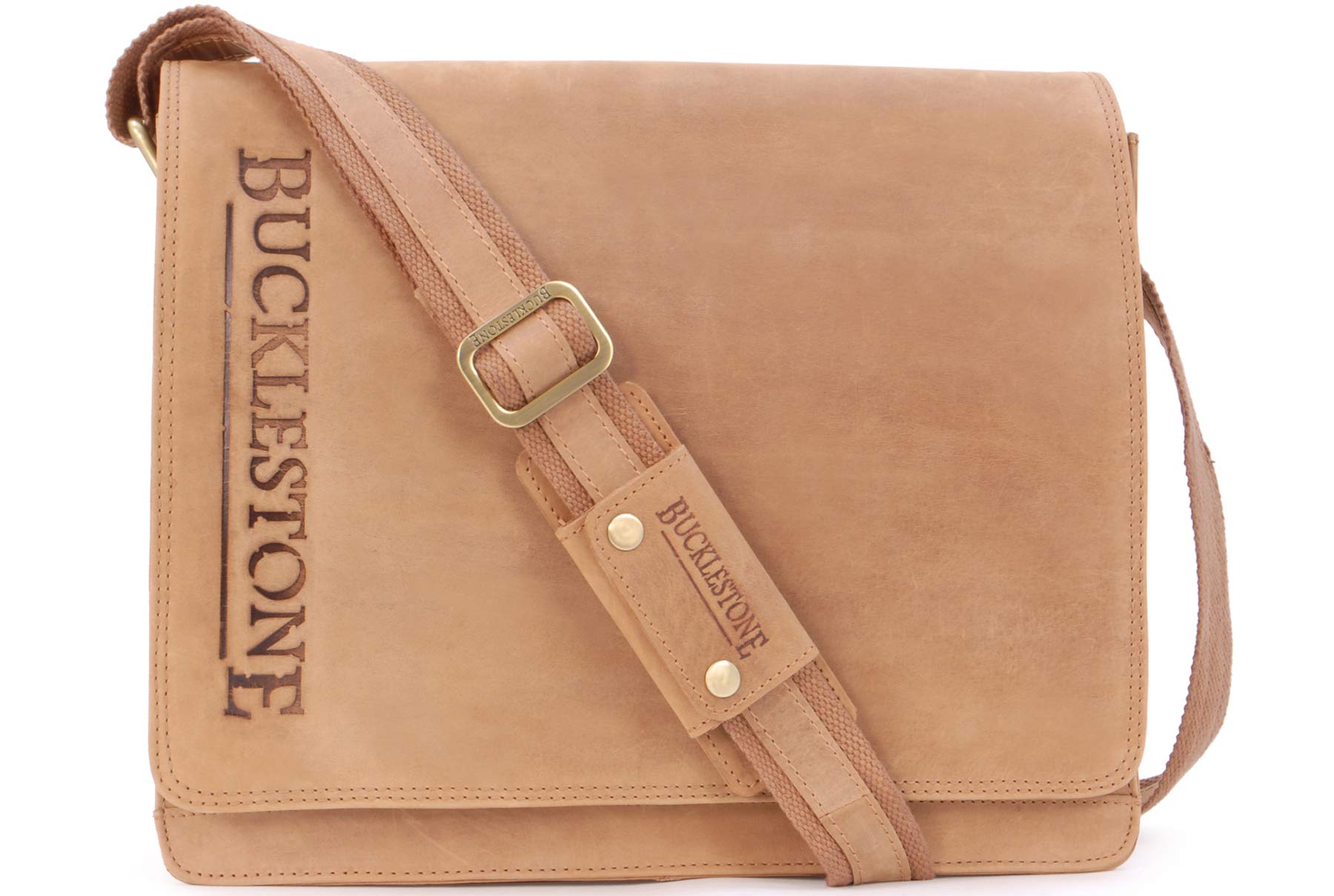 Borsa Messenger in Pelle per PC 15 Pollici - Borsa a Tracolla Media da Lavoro A4 - Ufficio Uomo - Lancaster
