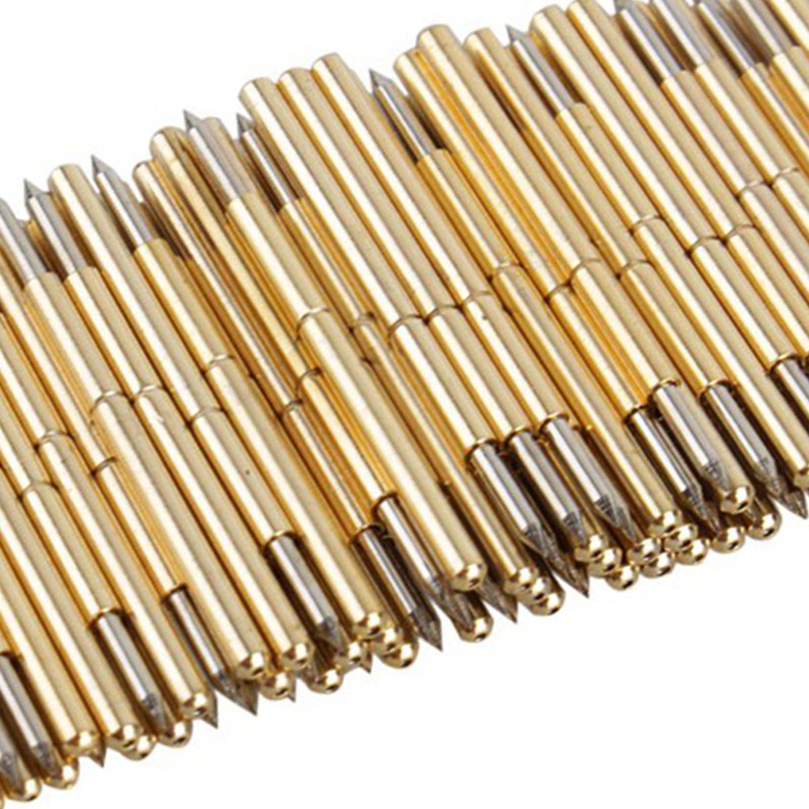 Respicefinem Pogo Pin Spring Loaded 6. 0×4. 0×1. 0 100Pcs P50 8209 J1 P50 8209 B1 P75 8209 B1 P75 8209 E2 P100 8209 E2 Spring Probe Round Pogo Pin 3A Spring Probe Round
