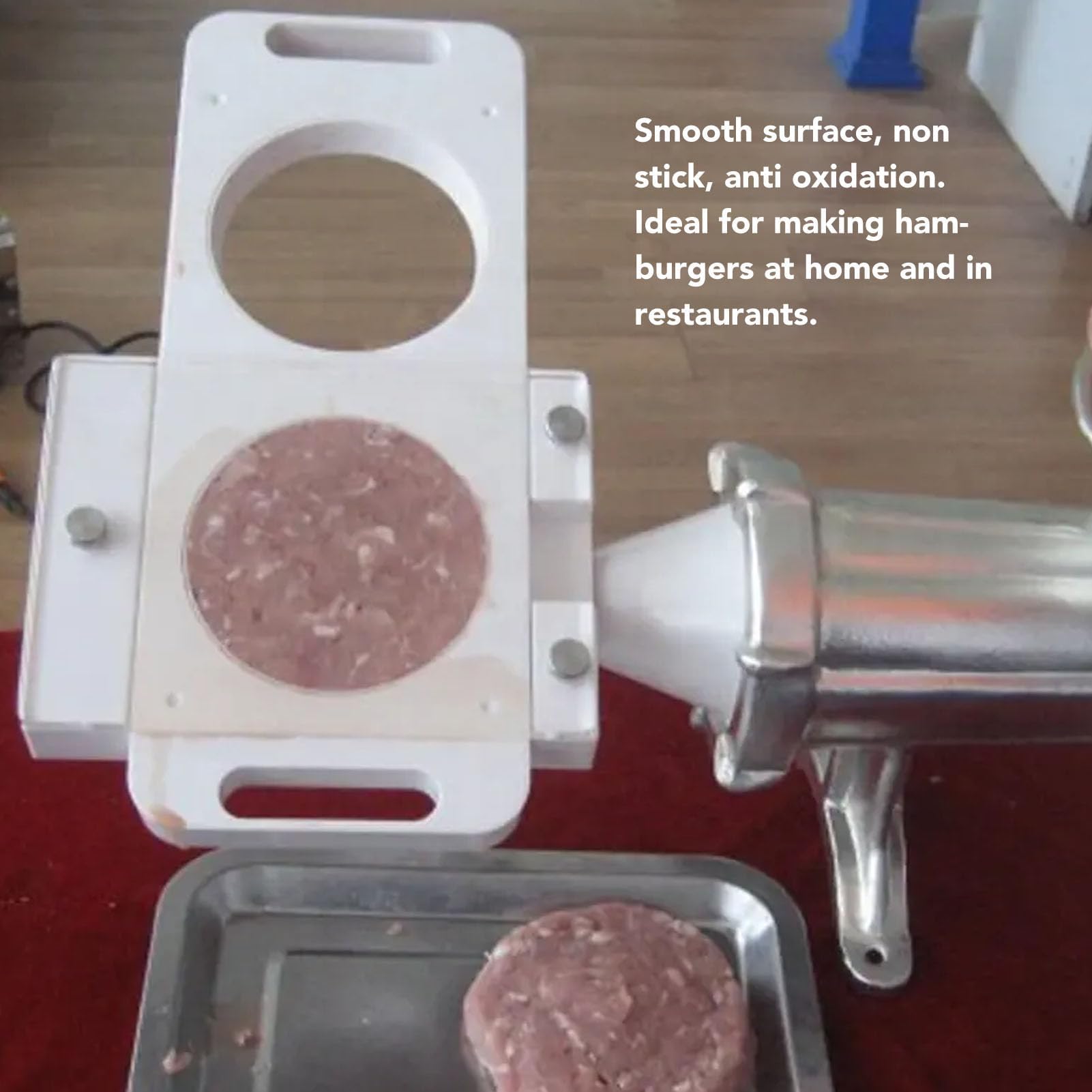 Macchina per la pressatura di hamburger, macchina automatica per hamburger con 5 tubi adattatori, pressa per hamburger fatti in casa per riempire salsicce e carne