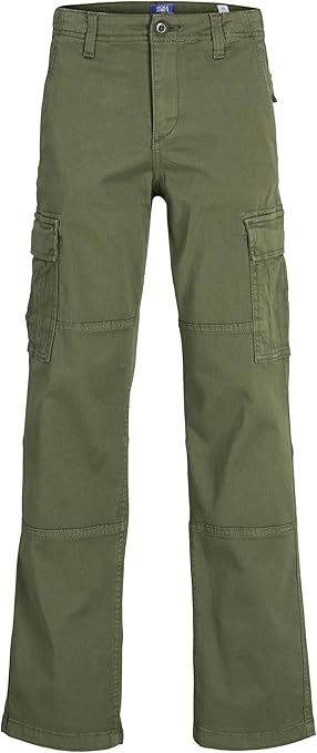 JACK & JONES JUNIOR Corduroy Relaxed Cargobroek JPSTKANE JJBASIC Zwart Zwart 5715606119623