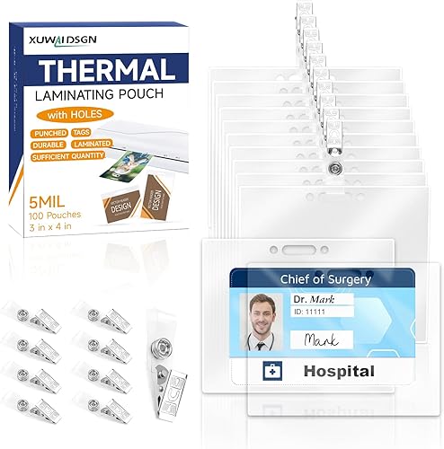 Paquete de 500 bolsas de laminación térmica de 5 mil 3 x 4 pulgadas, bolsas laminadas transparentes para equipaje, bolsas laminadoras imprimibles