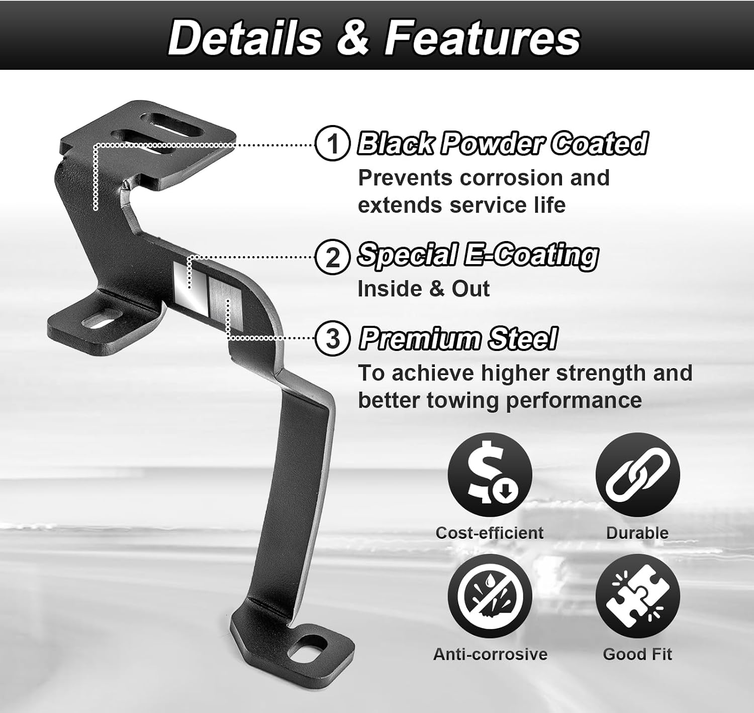 Hood Hinge Mount Brackets Ditch LED Pods Bracket Compatible with Ford F150 2021-2023 Fit 3rd Raptor 2021-2023(No Drilling)