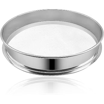 Flour Sieve Stainless Steel Flour Sieve 20 cm Herb Pollen Sifter 100 Mesh Sieve Fine Mesh Flour Sieve for Baking Flour Sieve for Kitchen Flour Rice Powdered Sugar Silver