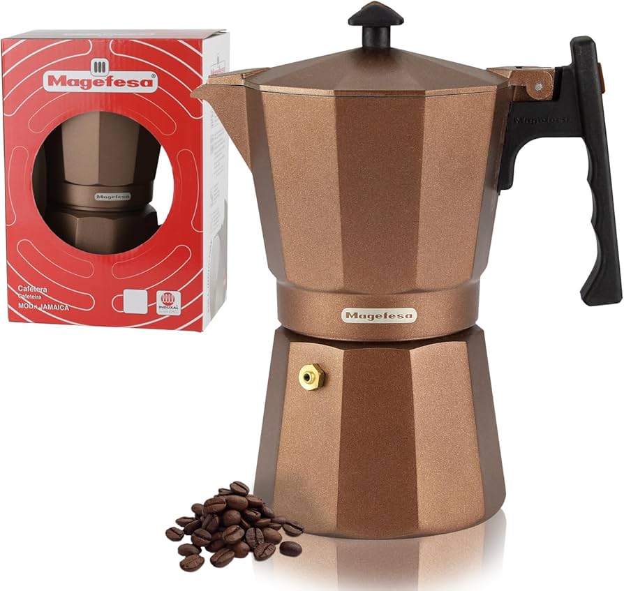 Amazon.com: Magefesa Jamaica Brown Stovetop Espresso Maker, 12-Cup Amazon.com: Magefesa Jamaica Brown Stovetop Espresso Maker, 12-Cup