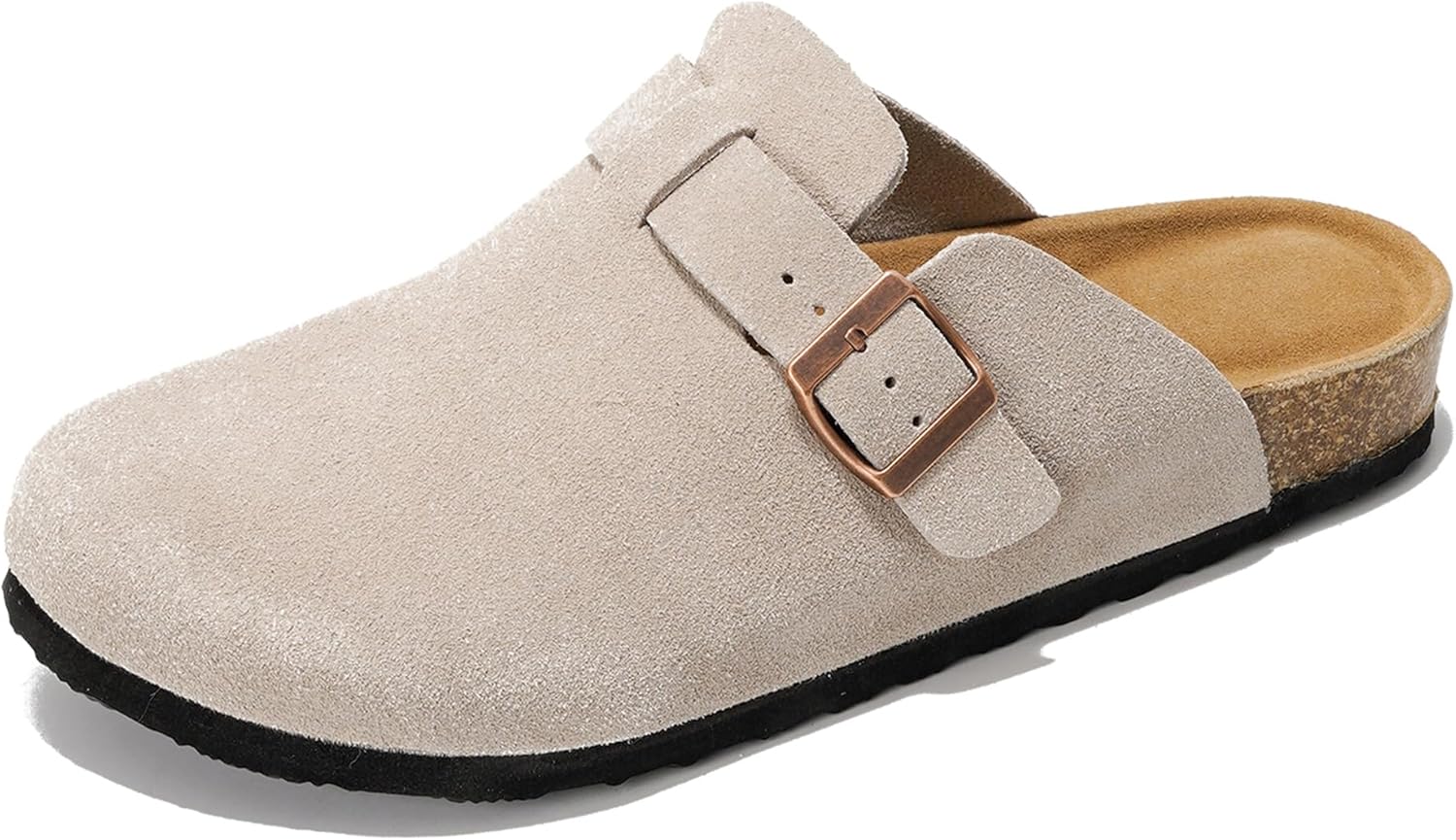 Project Cloud Mens Clogs - 100% Full Grain Genuine Leather Memory Foam Clogs for Men Arch Support Cork Footbed - Non Slip Platform Mules (Brooklyn)