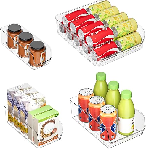 Miniatura 10 de Ettori Juego de 6 contenedores de almacenamiento de plástico transparente, la mejor solución de almacenamiento y organización de despensa