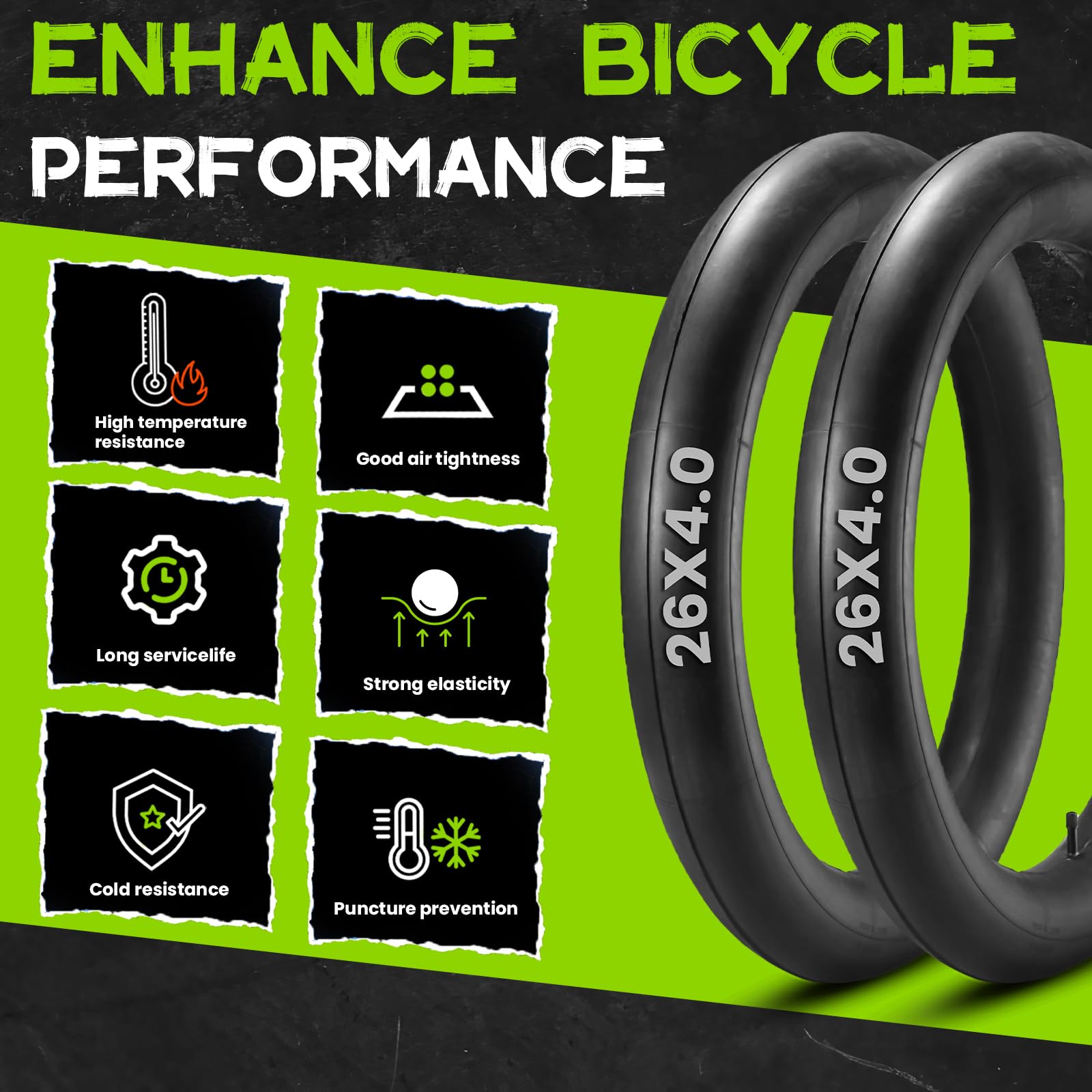 Chambre À AIR 26 X 4.0 Pour Fat Bike Avec Valve AMÉRICAINE Schrader Roue Couverture 26" Vélo électrique E-Bike