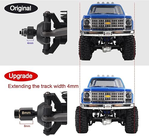 Vista 16 de HobbyPark Extensión hexagonal de latón para piezas de actualización TRX4M, extensores de cubos hexagonales de rueda extendida, espaciadores