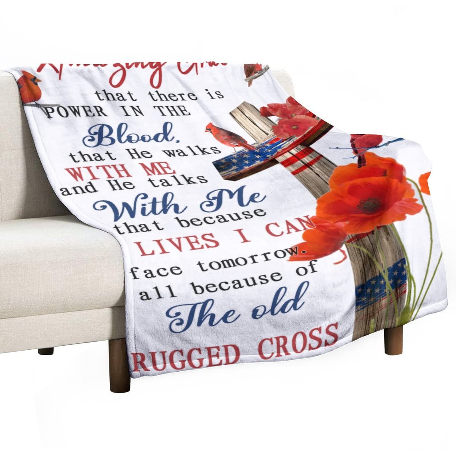 Couverture chaude en flanelle double face premium Cross Cardinals