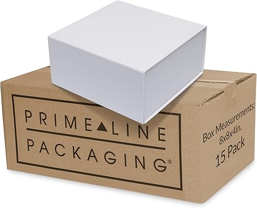 Caja de regalo magnética, paquete de 15 cajas plegables blancas con cierre de tapa a granel, embalaje de cartón de lujo para boutiques, pequeñas