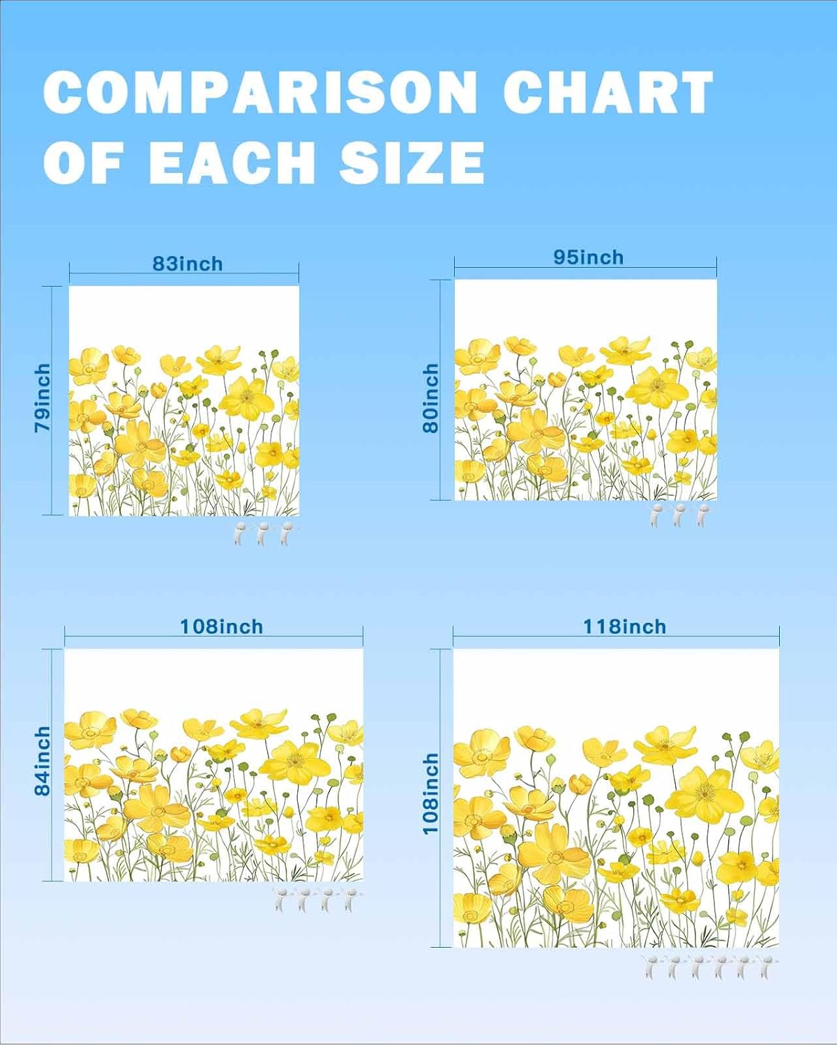 Watercolor Yellow Blossom Flower Beach Blanket Waterproof Sandproof Outdoor Picnic Mat 83"x79" Garden Floral Plant on White Lightweight Large Beach Blankets with 4 Stake & 4 Corner Pockets