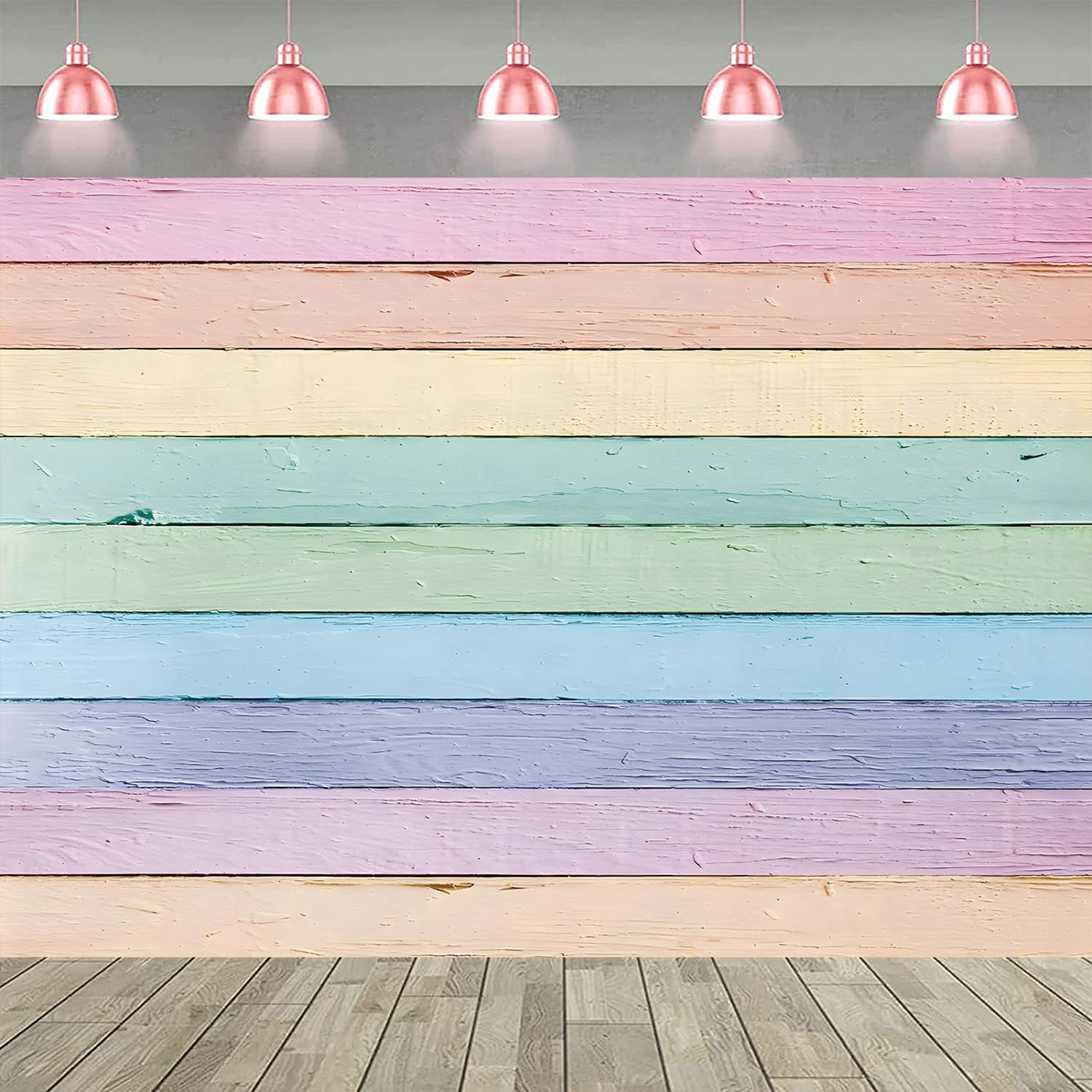 Colorful Wood Photography Backdrop 10x8ft Easter Pastel Rustic Texture Background Easter Theme Party Backdrop Kids Adult Baby Shower Birthday Party Decorations Photo Props